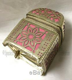 Kate Spade PWRU5611 Rambling Roses LANTERN Coin Purse Wallet Pink Gold NWT Rare