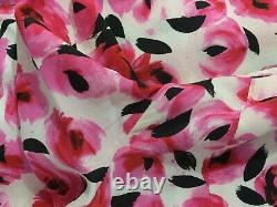 Kate Spade Pink Rose Silk Dress US12 (UK14/16) Rare Worn Once