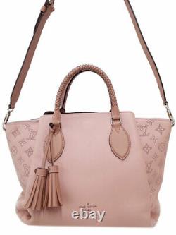LOUIS VUITTON M55030 MAHINA HAUMEA Rose Pink Leather 2Way Shoulder Hand Bag Rare