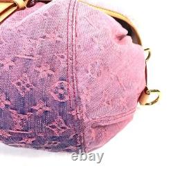 LOUIS VUITTON M93183 Monogram Denim Sunshine Shoulder Bag Rose Pink Rare