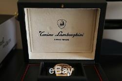 Lamborghini Corsa III Rose Gold Unisex Chronograph Rare Watch