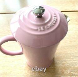 Le Creuset Coffee Pot with Metal Press French Style Antique Rose from Japan Rare