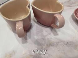 Le Creuset Heart Cup & Saucer Rose Quartz Obsolete Rare Pink