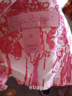 Lilly Pulitzer Rare Pink And White Tunic, Size X L, N W T