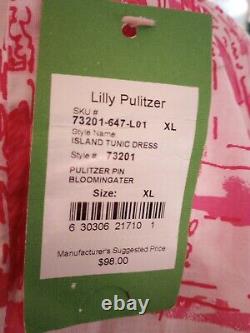 Lilly Pulitzer Rare Pink And White Tunic, Size X L, N W T