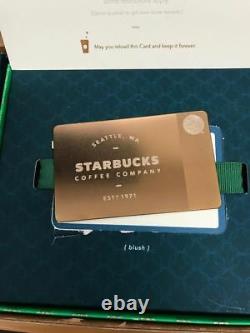 Limited Edition Rare Collectors Item 2013 Metal Starbucks Card Rose Gold