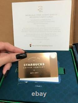 Limited Edition Rare Collectors Item 2013 Metal Starbucks Card Rose Gold
