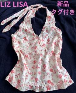 Liz Lisa Pink Rose Halter Neck Ruffle Tops Cami Super Rare