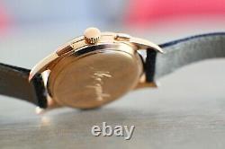 Longines 6595 Cal 30CH 18K Rose Gold Flyback Chronograph 37mm RARE with Box 1957
