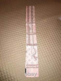Louis Vuitton Bandeau Monogram Confidential Pink Rose Clair Silk Scarf Bnib Rare