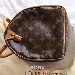Louis Vuitton Limited Edition, Rare! V Speedy 30 Monogram Satchel Bag Pink/Rose