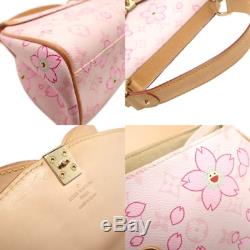 Louis Vuitton Monogram Cherry Blossom Sack Retro Rose Pink Hand Bag M92013 Rare