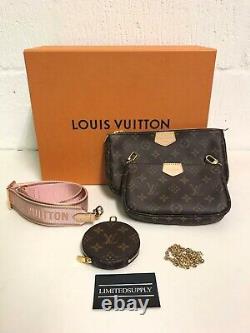 Louis Vuitton Monogram Multi Pochette Accessories M44840 Rose Pink Rare