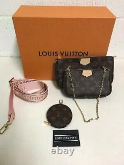 Louis Vuitton Monogram Multi Pochette Accessories M44840 Rose Pink Rare