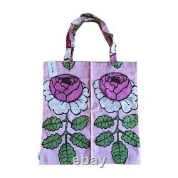 Marimekko Tote Bag Marlise Loose Rare Pink Rose Postcard From Japan