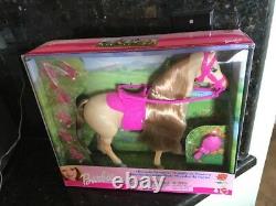 Mattel Barbie Beauties Blossom Horse Pink Roses Long Hair New Very Rare