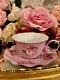 Meander Bv Porcelain Pink Teacup Tea Cup Pink Cabbage Roses Pink Rim Lovely Rare
