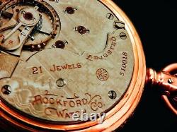 Mega Rare Antique Railroad 18s Pair Rockford Consecutive Numbers Pocket Watches