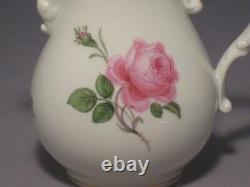 Meissen Pink Rose Coffee Set For 6Rare+Mint Condition