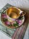 Meissen Rose Gold Pink Swan Handle Cup And Saucer 1814-1824 Vintage Rare