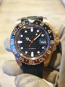 Mens rose sea yacht Homage Watch master automatic Rare bespoke detailed dial