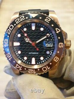Mens rose sea yacht Homage Watch master automatic Rare bespoke detailed dial