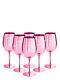 Moet & Chandon Champagne Glass 6 Pcs Rose Pink Metallic Goblet Flute Rare
