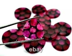 Mozambique Mixed Cut Rare Pink Ruby Natural 110 Ct Trapiche Lot Loose Gemstone