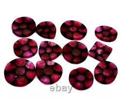 Mozambique Mixed Cut Rare Pink Ruby Natural 110 Ct Trapiche Lot Loose Gemstone