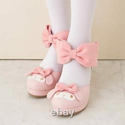 My Melody Pumps Shoes Rose Series Size M 2016 Pink Ribbon SANRIO Rare
