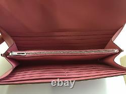 NEW Auth Hermes Constance Wallet clutch In RARE Rose Confetti Pink Epsom Leather