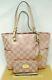 New Michael Kors Rose Gold Checkerboard Jet Set Tote & Multifunction Walletrare