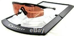 NEW Oakley M Frame Sunglasses Matte Black Frames/Rose Copper HYBRID Lenses Rare