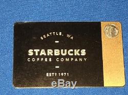 NEW RARE 2013 Rose Gold Metal Limited Edition Starbucks Gift Card with $0 balance