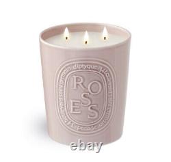 NIB Diptyque Pink Roses Limited Edition Large Candle 600g 21.2 oz Rare Sold Out