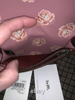 NWT Coach 1941 Wine/ Rose Floral Foldover Card Case Wallet # 31853 RARE