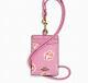 Nwt Coach Id Lanyard Rare Rose Pink Badge Holder Credit Card Pass Case F 32455