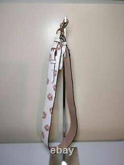 NWT Coach Rose Print Floral Novelty Bag Strap 31756 Chalk Pink Leather NEW RARE
