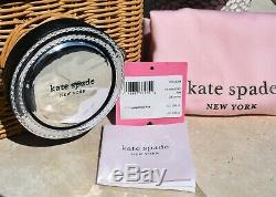 NWT Kate Spade New York Rose Wicker Camera Bag Rattan Natural / Silver NEW RARE