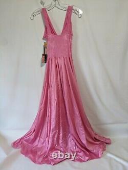 NWT! Rare VINTAGE OLGA Peignoir Set Rose Nightgown Robe Full Sweep Size L/XL