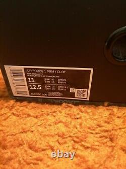 New CLOT Nike Air Force 1 Low Rose Gold Silk SIZE 11 RARE Authentic DS