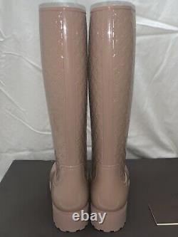 New Rare Louis Vuitton LV Monogram Splash Rain Boots Rose Pink 41 10 10.5 US