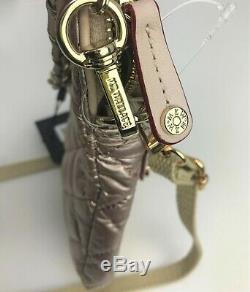 New withtag. MZ WALLACE Crossbody Phone Bag Metaliic Rose Gold. Rare Color