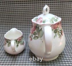 Nikko Precious Pink Roses Tea Pot & Creamer Excellent, Rare Find