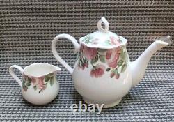 Nikko Precious Pink Roses Tea Pot & Creamer Excellent, Rare Find