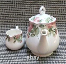 Nikko Precious Pink Roses Tea Pot & Creamer Excellent, Rare Find