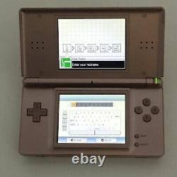 Nintendo DS Lite Nintendogs Bundle Metallic Rose Handheld System Rare Complete