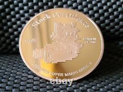 Nintendo Super Mario Bros 3 RALLYRD Stock Coin Medal Rose Gold Rare Promo SNES