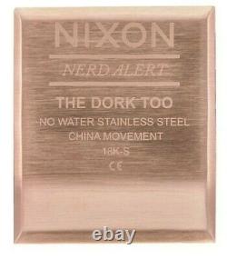 Nixon A1266897 Dork Too NERD ALERT Rose Gold Men's Casual Watch NEW & RARE