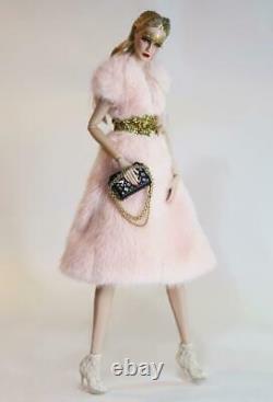 No Doll12.5 Lovetones Rose Pink Fur DressFashion Set Look #4LE 30NewRare